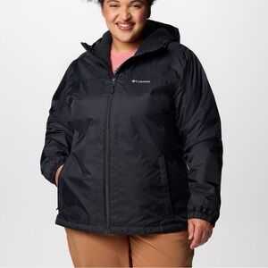 Columbia Switchback Sherpa Lined Jacket Size 1X NWT Black Rain Jacket
